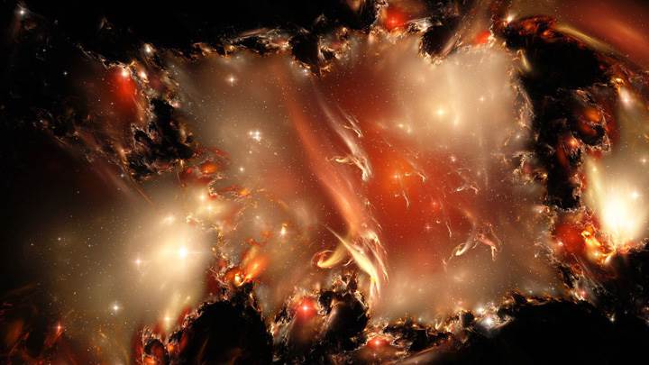 Nebula Orange Waves